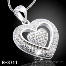 Colgante de corazón de plata 925 (B-3711)